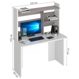Письменный стол СКЛ-Прям120Р(без тумбы)+НКЛ-120 БЕН
