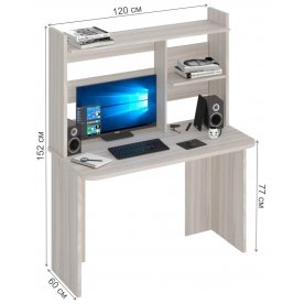 Письменный стол Беланта-Прям120Р(без тумбы)+НКЛ-120 К