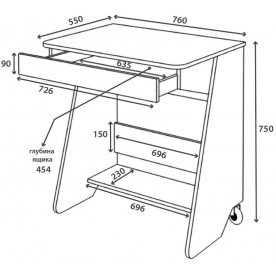 Письменный стол СК-7 БЕН