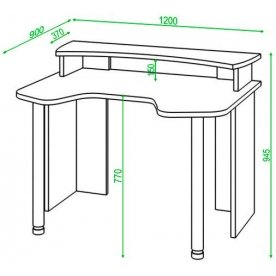 Письменный стол СКЛ-Игр120+НКИЛ120 Н