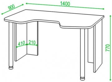 Письменный стол СКЛ-Игр140 Н