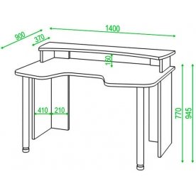 Письменный стол СКЛ-Игр140+НКИЛ140 БЕ