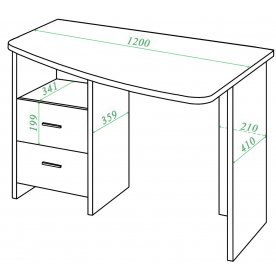 Письменный стол СКЛ-Крл 120 Ш ПРАВ