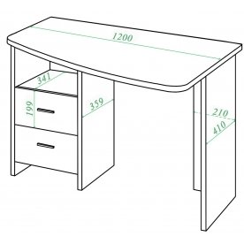 Письменный стол СКЛ-Крл 120 ВК ПРАВ
