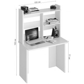 Письменный стол СКЛ-Прям100Р(без тумбы)+НКЛ-100 К
