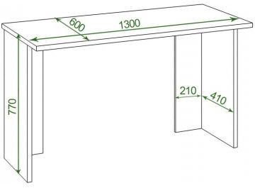 Письменный стол Беланта-Прям130(без тумбы) В