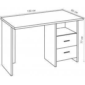 Письменный стол СКЛ-Прям130Р Н