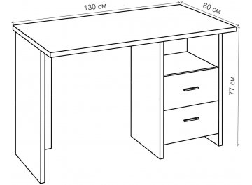 Письменный стол СКЛ-Прям130Р Н