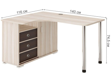 Письменный стол СР-145СМ КВК-ЛЕВ левый