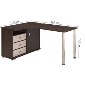 Письменный стол СР-145СМ ВКВ-ЛЕВ левый