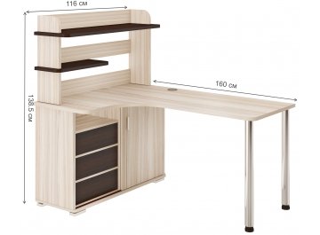 Письменный стол СР-165М КВК-ЛЕВ левый