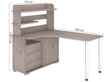 Письменный стол СР-165М Н-ЛЕВ левый