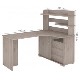 Письменный стол Жаспера-165М Н правый