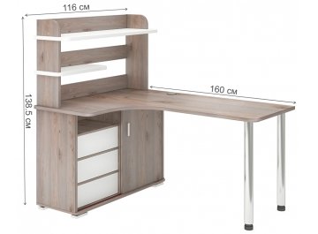 Письменный стол СР-165М НБЕН-ЛЕВ левый