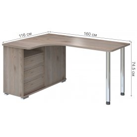 Письменный стол СР-165СМ Н-ЛЕВ левый