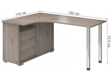 Письменный стол СР-165СМ Н-ЛЕВ левый