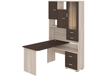 Письменный стол Жаспера-620/160 БЕ-ПРАВ карамель / венге / венге