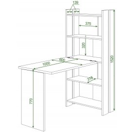 Письменный стол СТЛ-ОВ+С100Прям без тумбы НБЕ