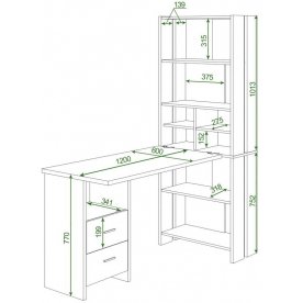 Письменный стол СТЛ-ОВХ +С120РПрям НБЕ