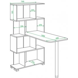 Письменный стол СЛ-5-4СТ КВК