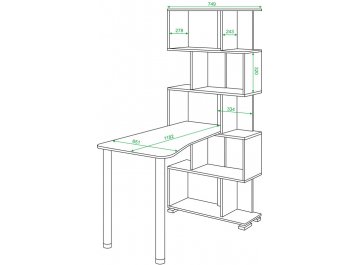 Письменный стол СЛ-5СТ-2 Н