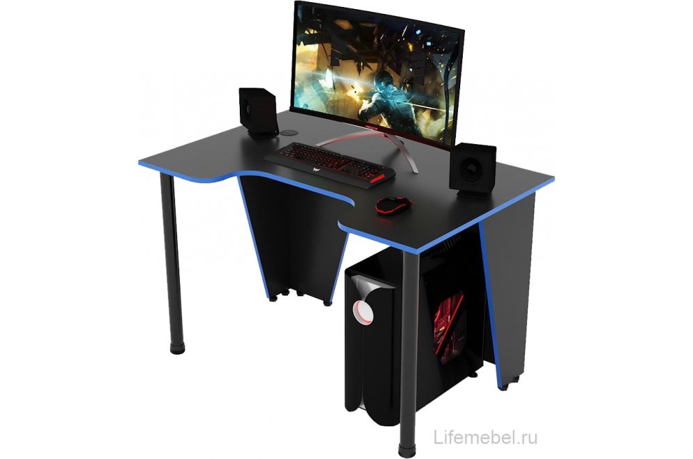 Письменный стол Strike-1 черно-синий