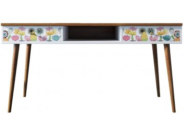 Компьютерный стол Воаб орех / принт 23