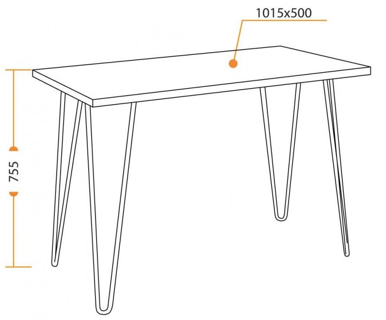 Письменный стол Wd-06/Вд-06 concrete/серый цемент