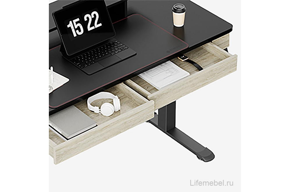 Компьютерный стол ERK-ED-I55-OG серый / черный