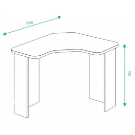 Письменный стол СКЛ-ИгрУгл100