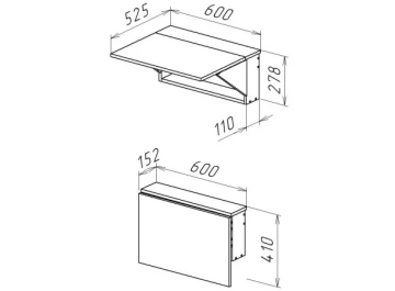 Стол-книжка СО1 навесной
