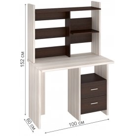 Компьютерный стол с надстройкой 100х60