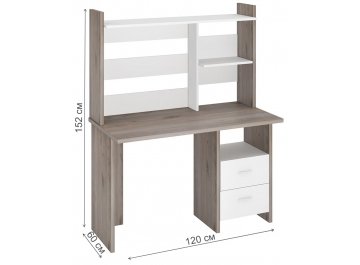 Компьютерный стол с надстройкой 120х60