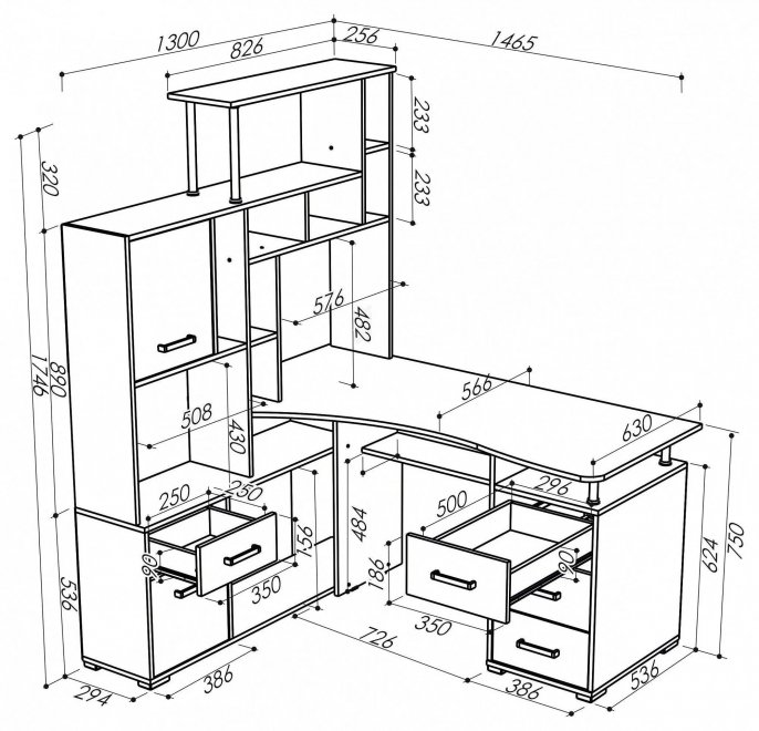 Стол компьютерный Джаз-15 белый левый