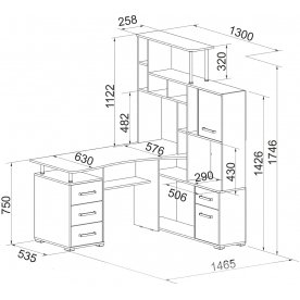 Стол компьютерный Джаз-15 правый