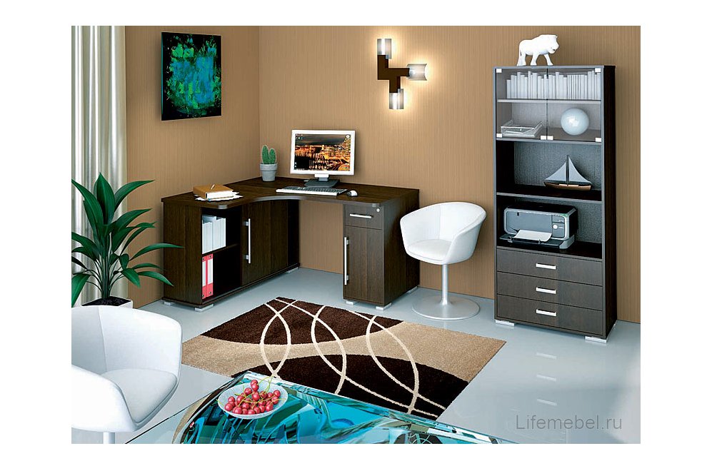 Стол компьютерный Жаспера-160М левый венге