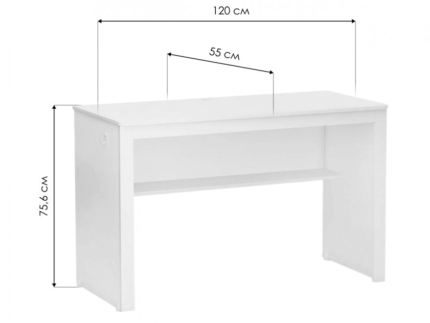 Стол письменный White Line белый
