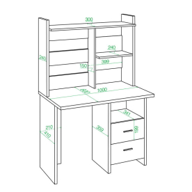 Письменный стол СКЛ-Прям100