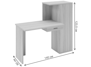 Письменный стол СКЛ-ПРЯМ100+ШК КБЕ