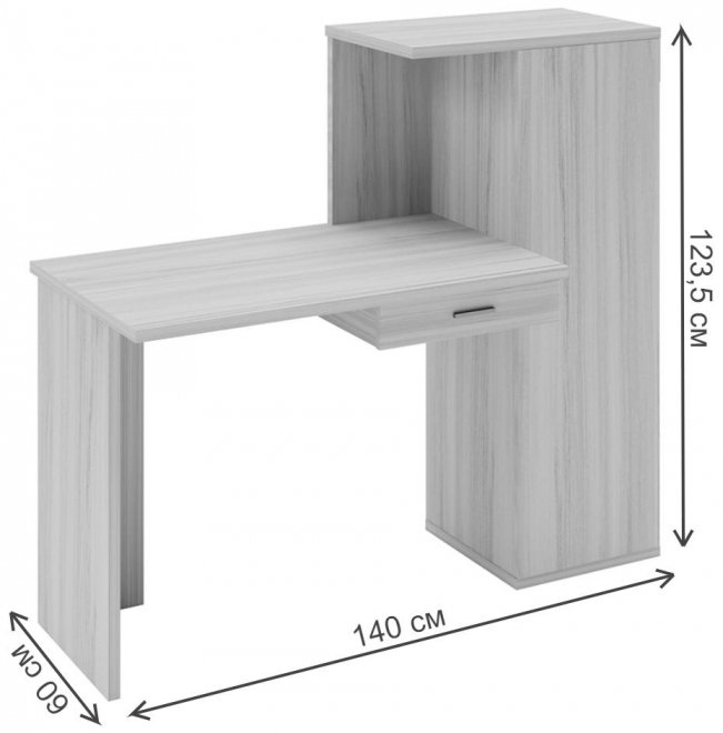 Письменный стол СКЛ-ПРЯМ100+ШК Н нельсон