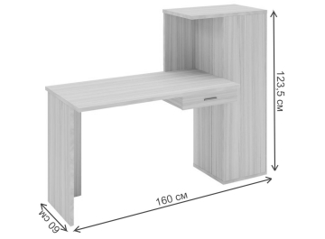 Письменный стол Беланта-ПРЯМ120+ШК КВ