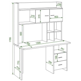Письменный стол СКЛ-Прям130