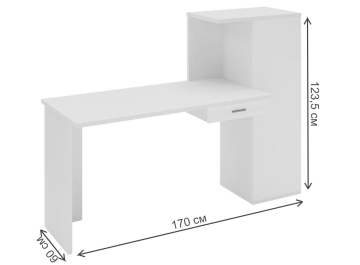 Письменный стол СКЛ-ПРЯМ130+ШК КВ