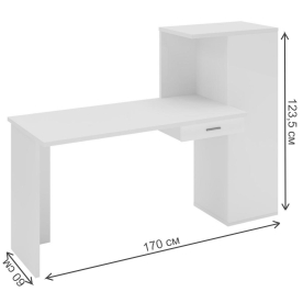 Письменный стол СКЛ-ПРЯМ130+ШК Н