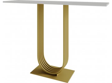 Консольный столик Arfeo 40x80x120 белый / золотой металл