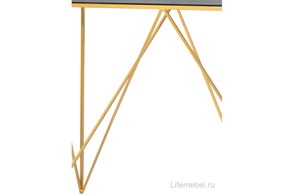 Консольный стол Akur Loft Cary золото / тонированное стекло