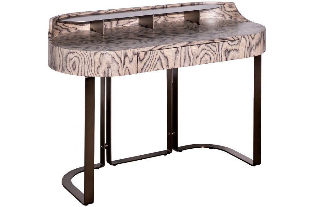 Консольный столик Банч черно-бежевый / бронза