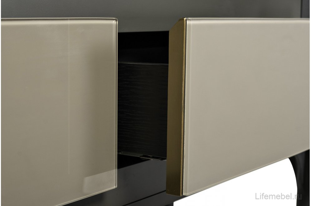 Консольный столик Джималди черный / серо-бежевый