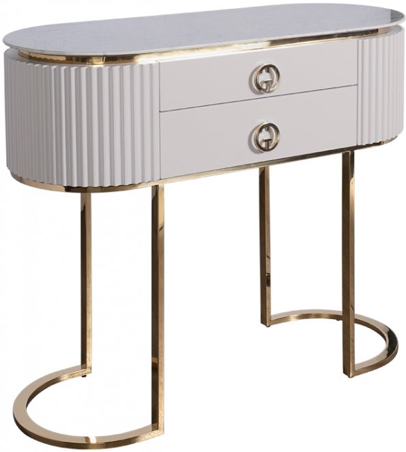 Консольный столик Лукиано бежевый / золото
