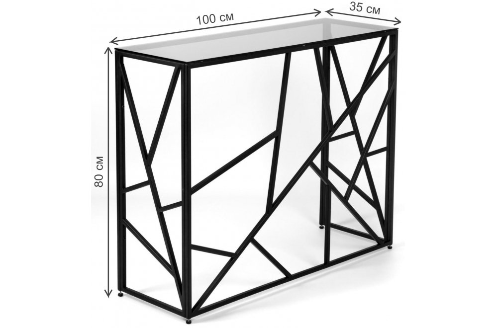 Консольный столик Zest прозрачный / хром